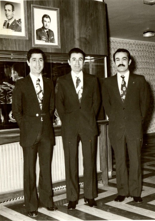 Gen Mehrmand- Capt Khalili -Capt Mahmoodi at Shahroukhi AFB Officers Club